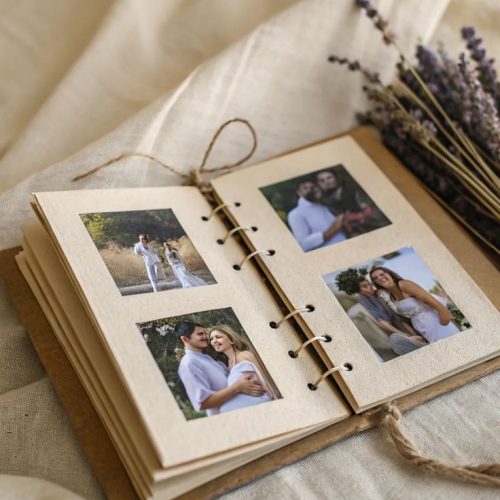 Rustic Couple Photo Album _ Handmade Memory Scrapbook Idea